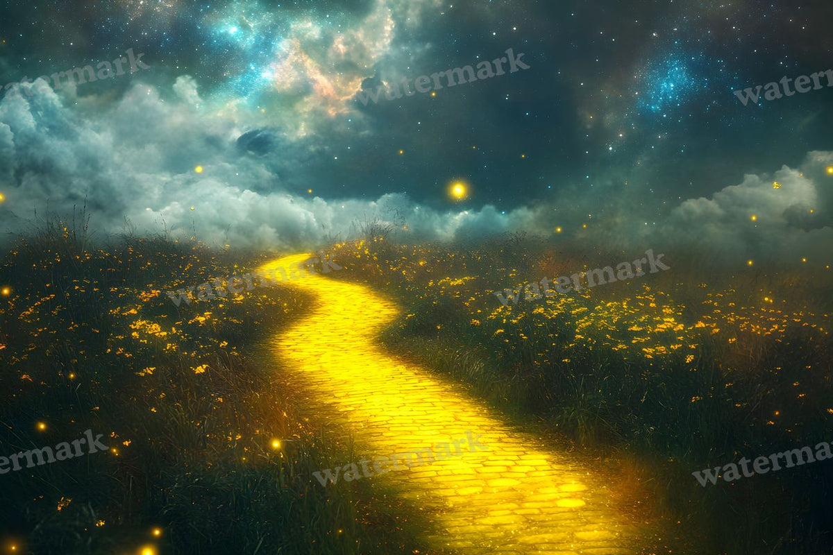 Wizard Of Oz Dreamscape With Floating Yellow Brick Road Backdrop Images