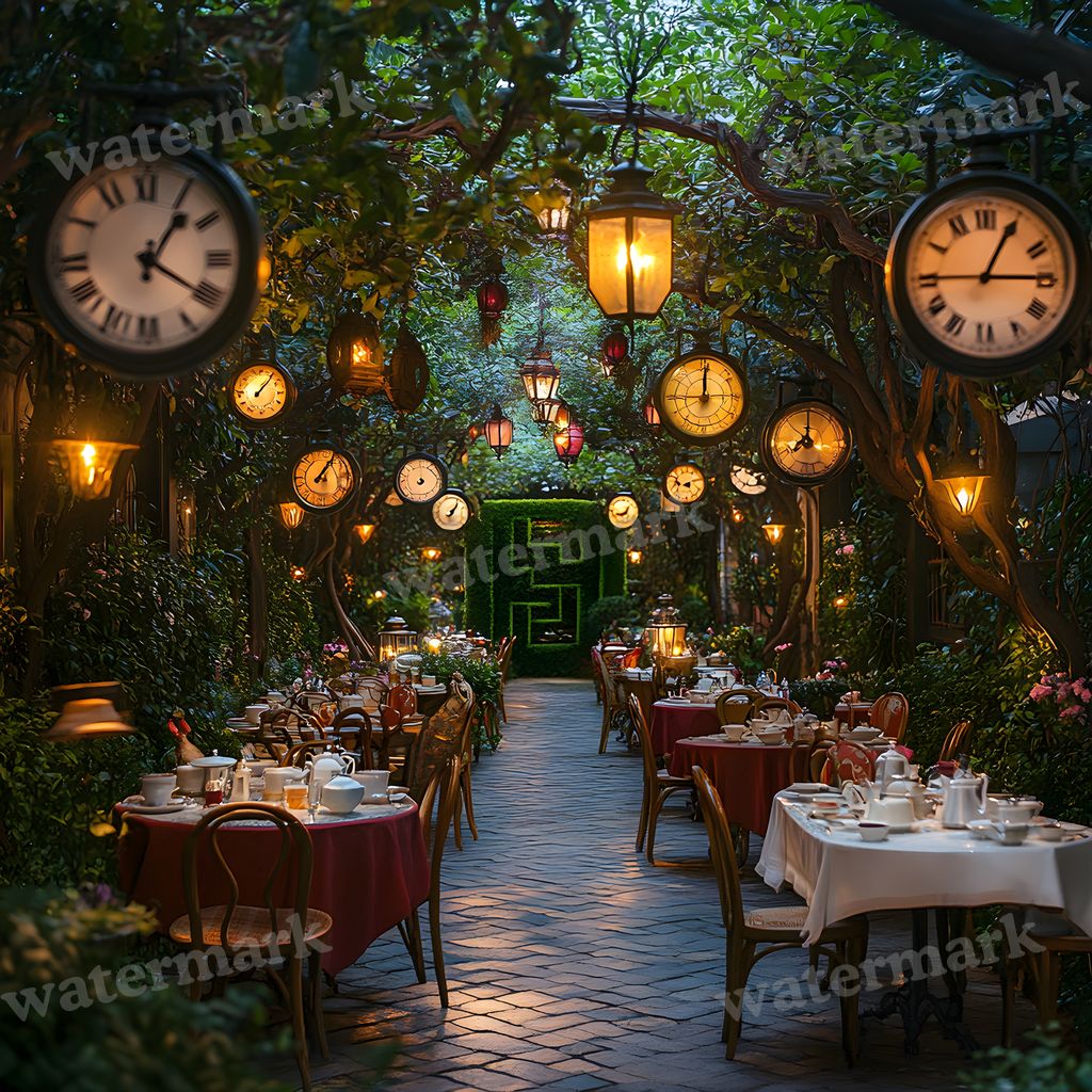 Wonderland Tea Party Backdrop Images