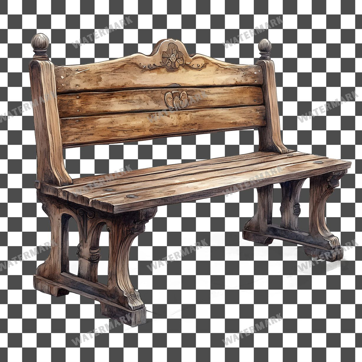 Wooden Rockin Vintage Style Clipart Pngs