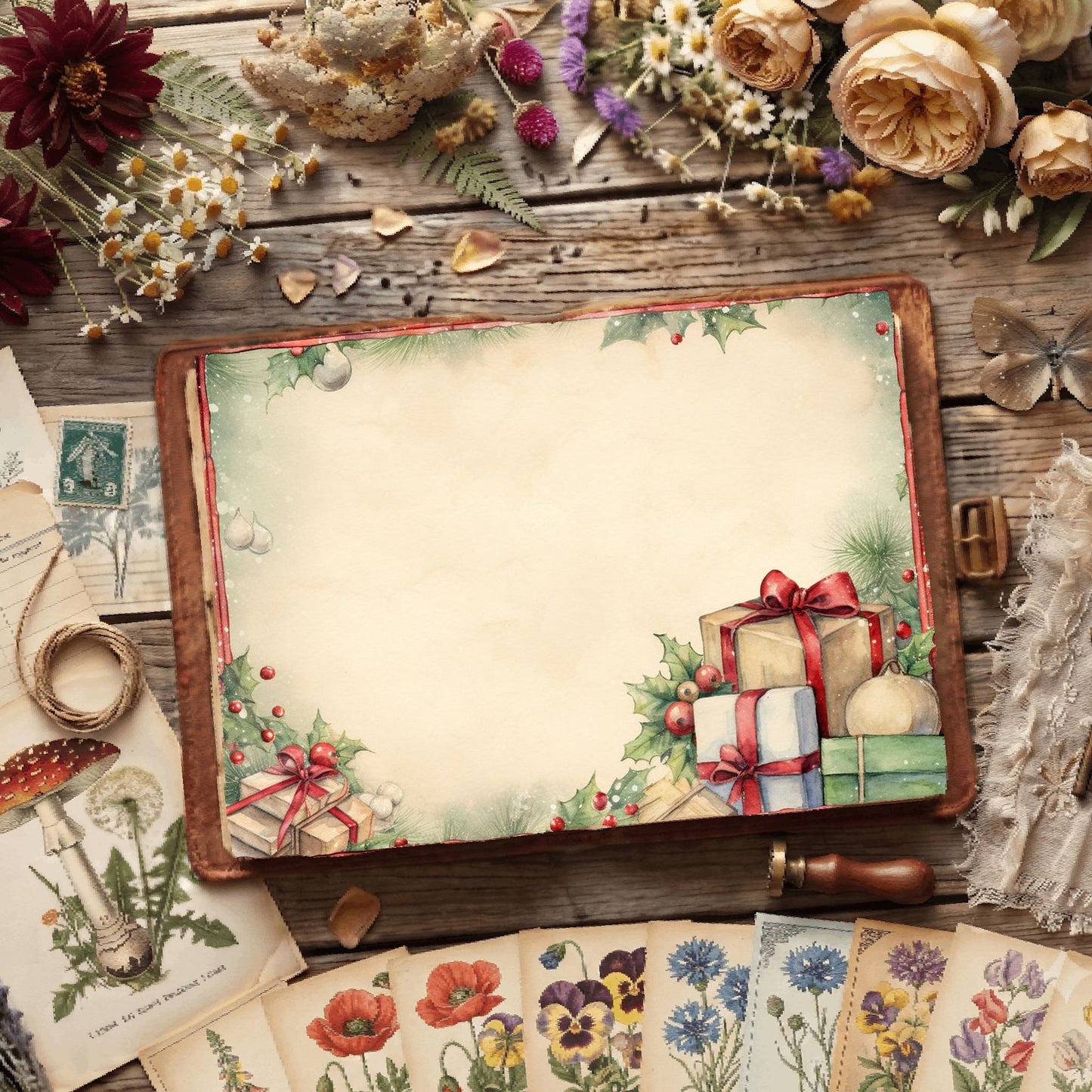 Wrapped Christmas Gifts Digital Papers
