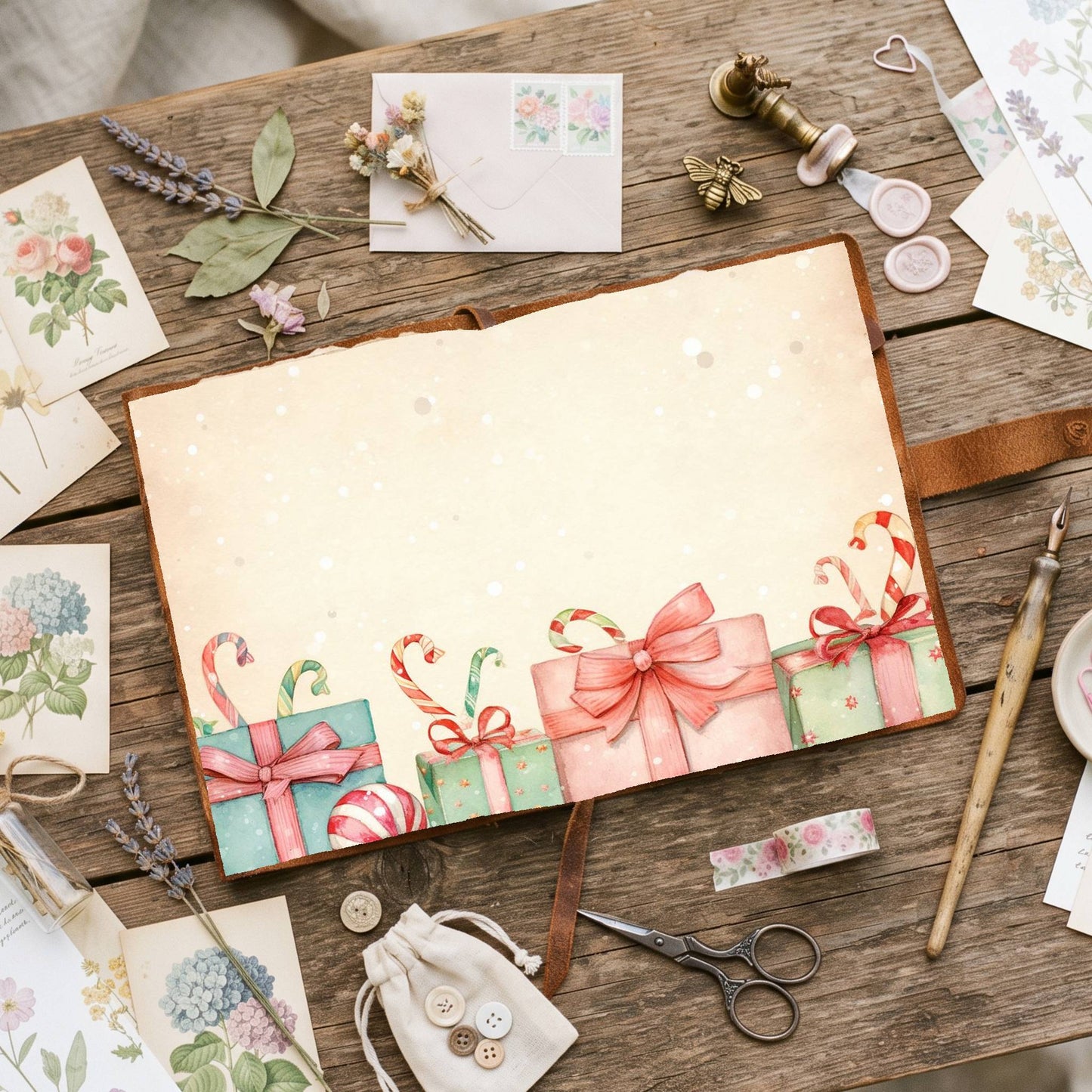 Wrapped Christmas Gifts Digital Papers