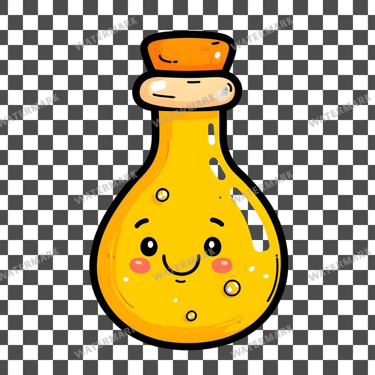 Yellow Apothecary Kawaii Style Clipart Pngs