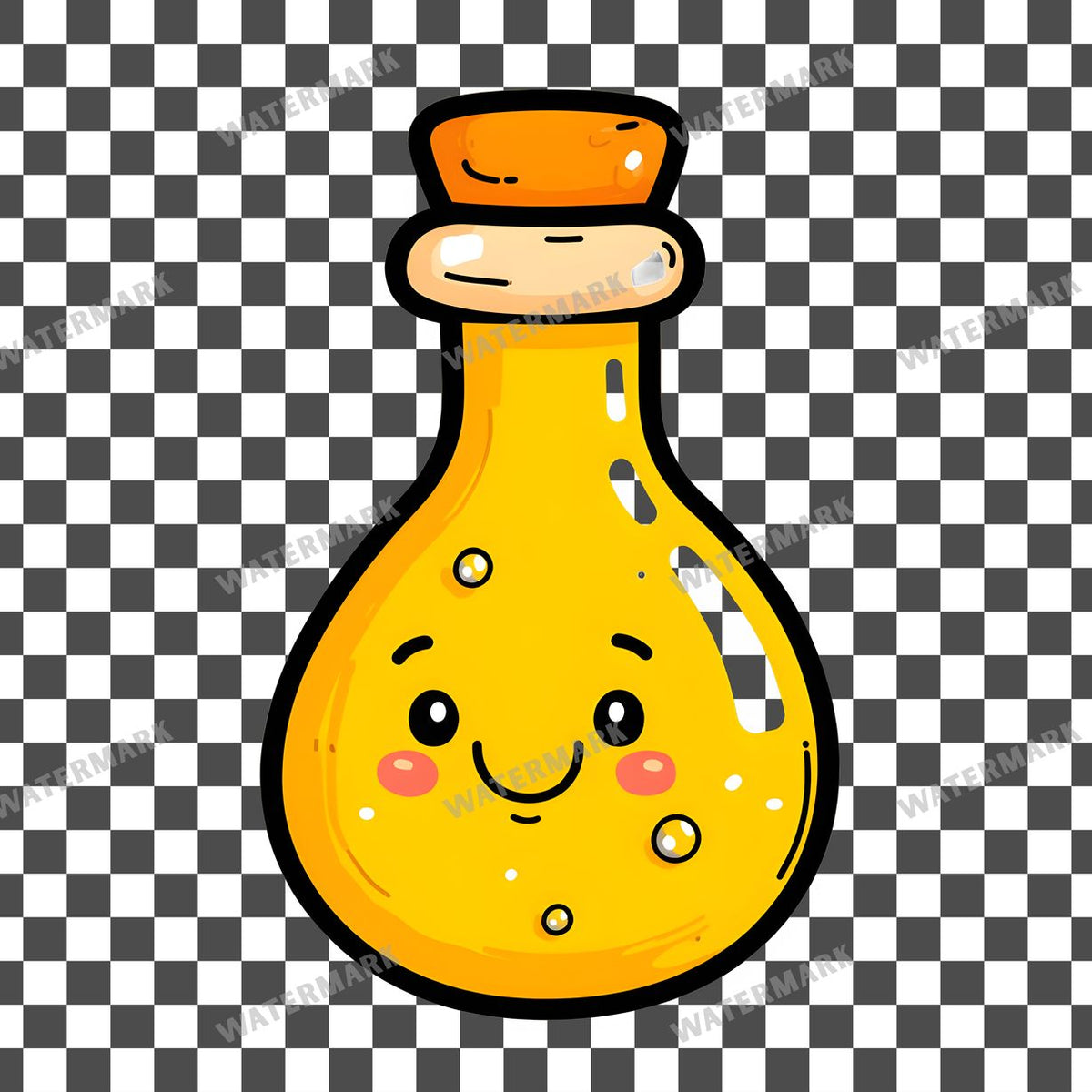Yellow Apothecary Kawaii Style Clipart Pngs