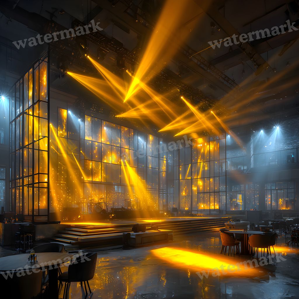 Yellow K Pop Stage Backdrop Images