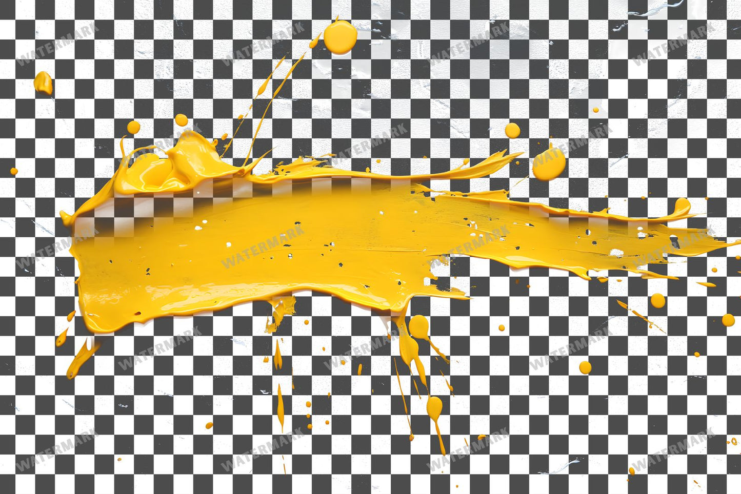 Yellow Paint Splatter Abstract Splashes Transparent Overlay Pngs