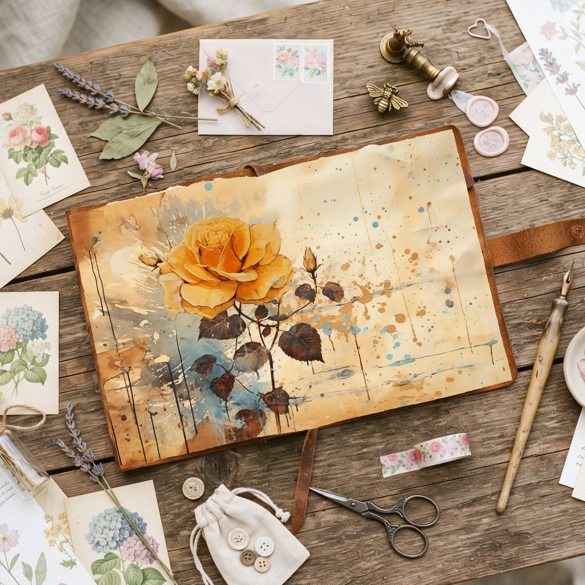 Yellow Roses Digital Papers