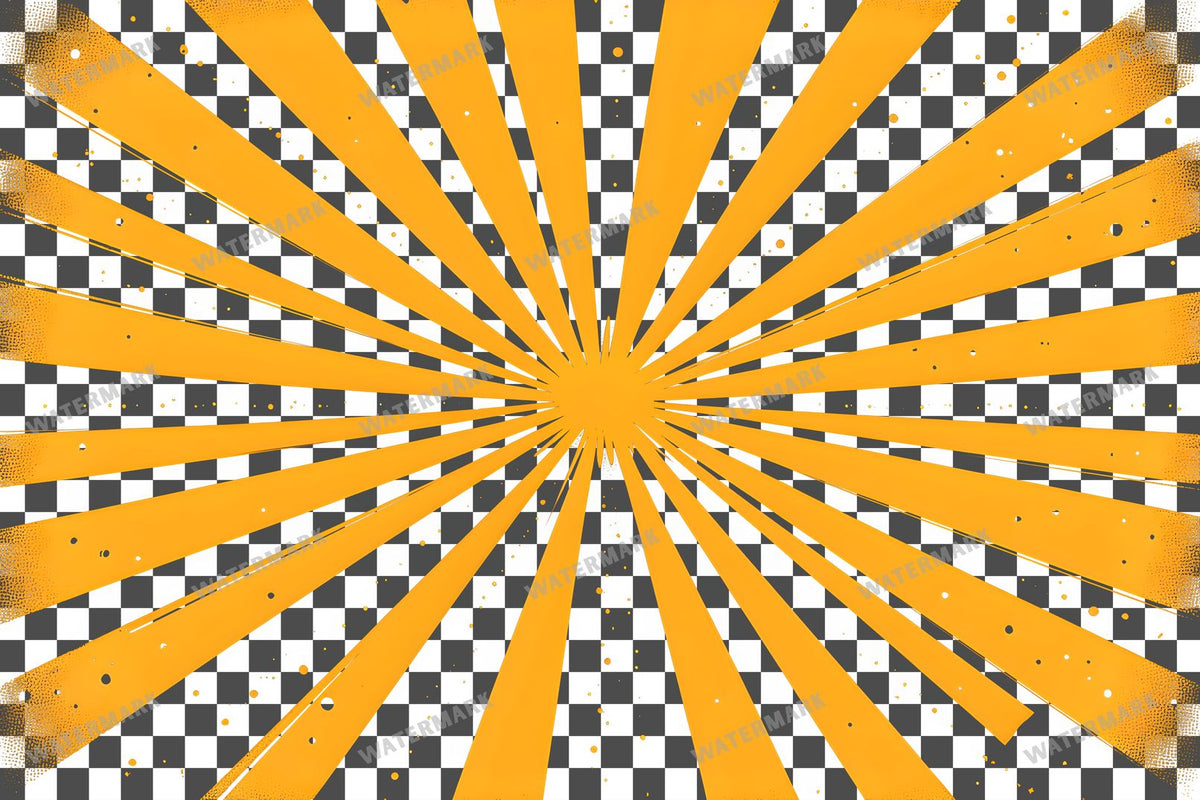 Yellow Starburst Star With Radiating Transparent Overlay Pngs