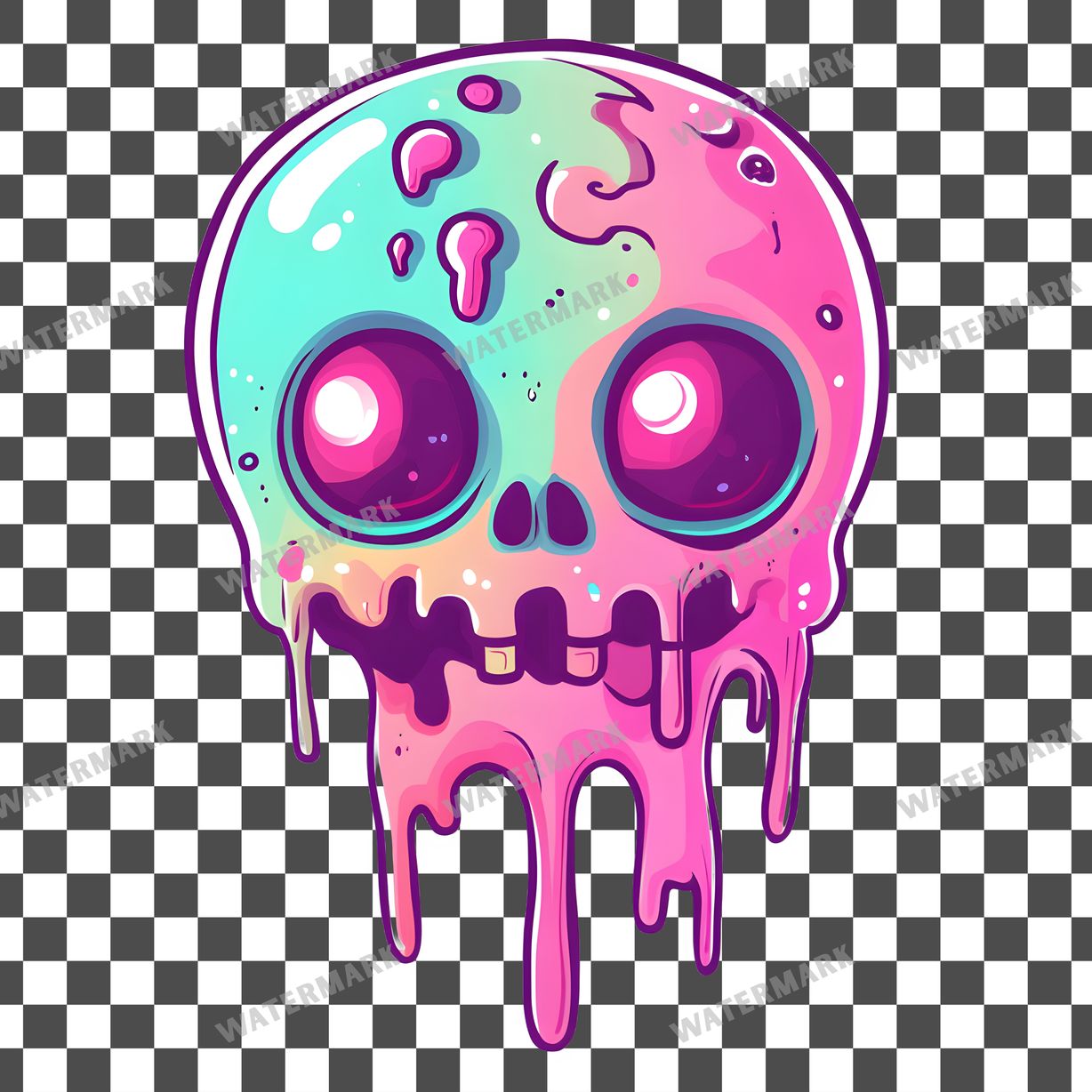 Zombie Kawaii Style Clipart Pngs