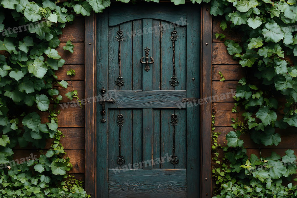 Aged Rustic Wood Door Backdrop Images