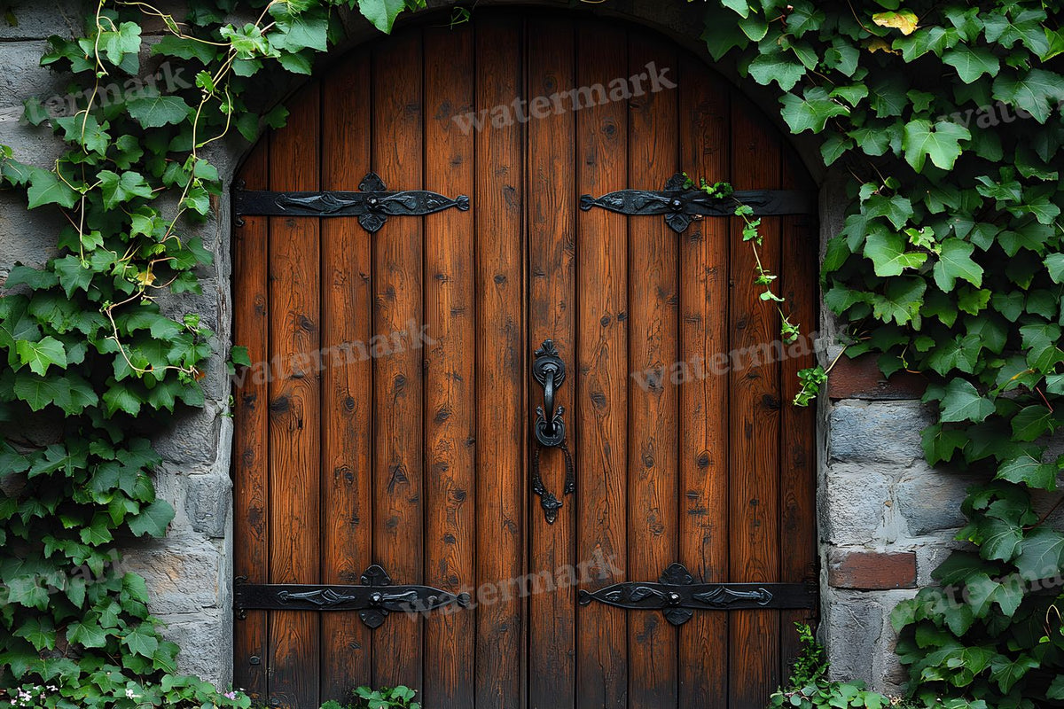 Aged Rustic Wood Door Backdrop Images