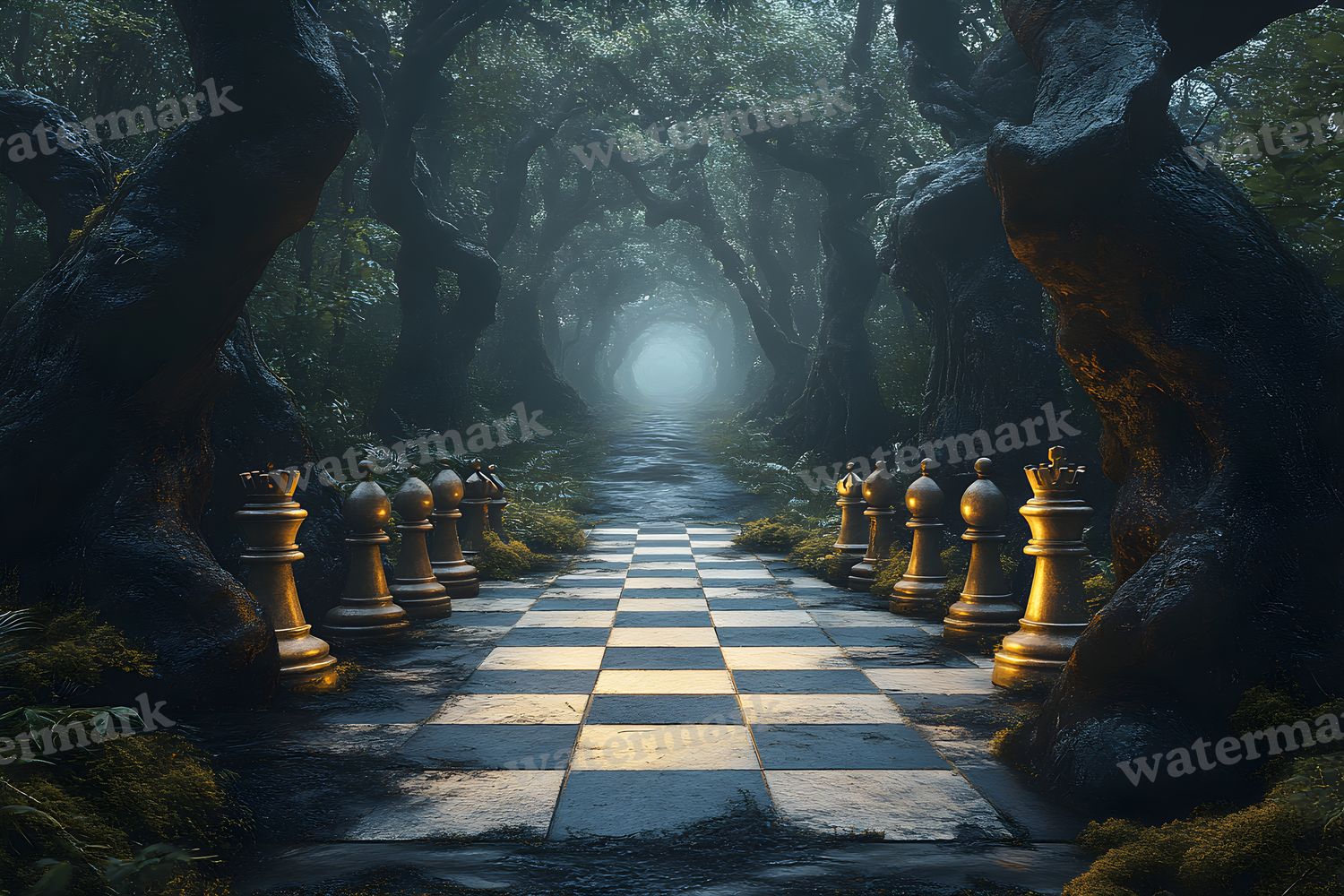 Alice Oversized Chessboard Backdrop Images