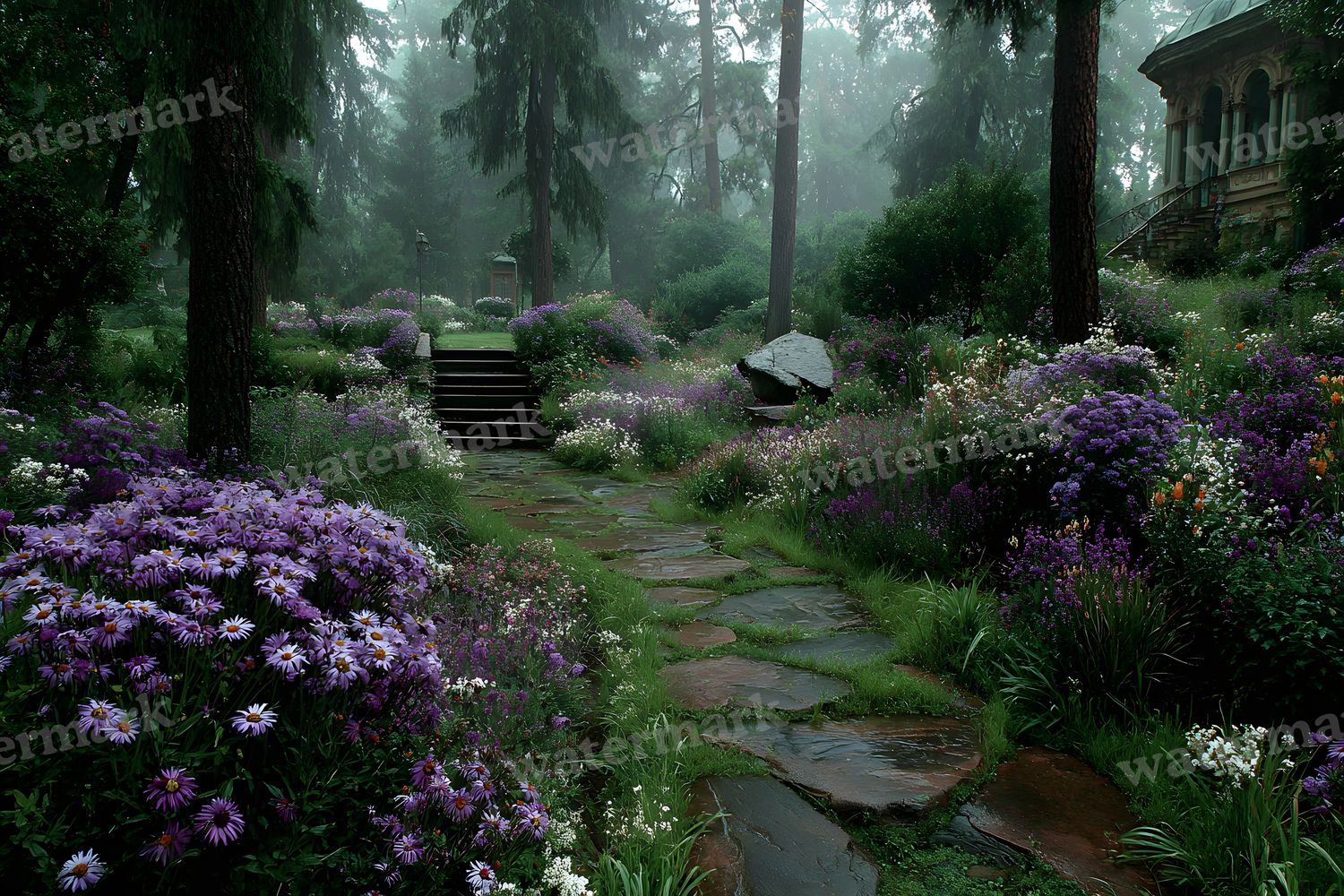 Alice Wonderland Magical Forest Backdrop Images