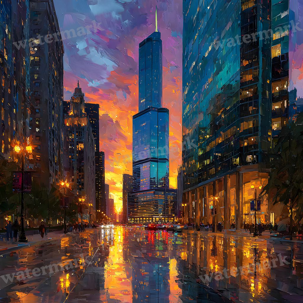 American Steampunk Cityscape Backdrop Images