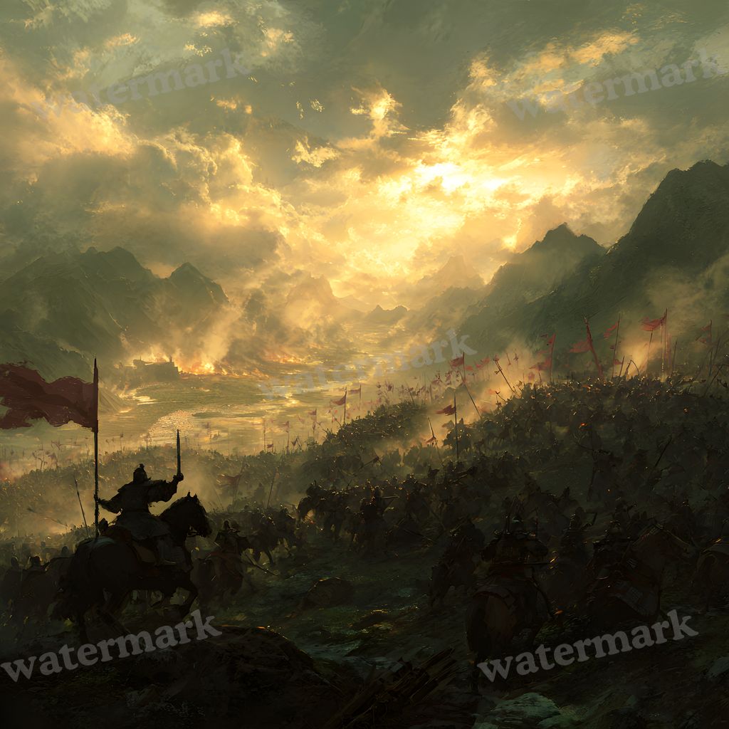 Ancient Chinese Army Battle Backdrop Images