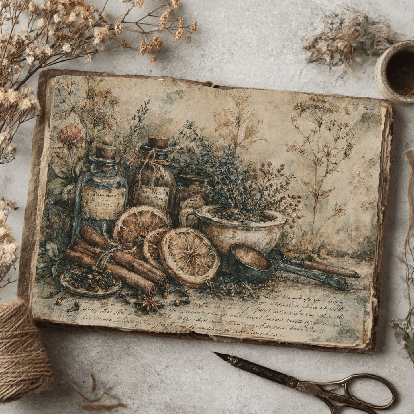 Ancient Spell Ingredients Journal Page