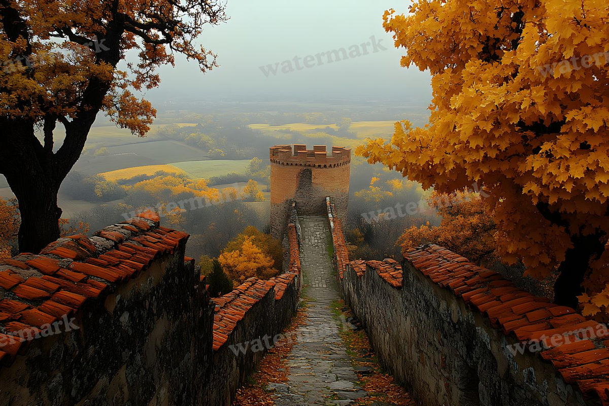 Autumn Castle Wallpov Backdrop Images