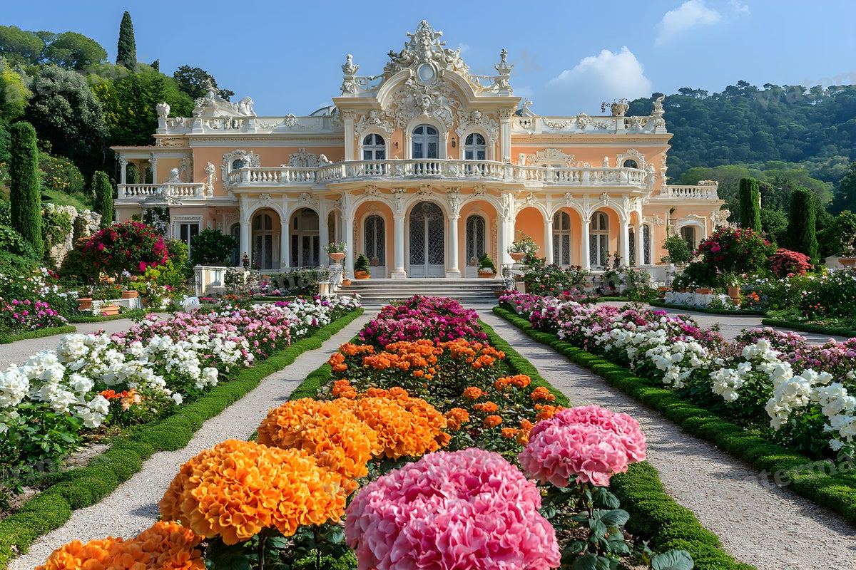 Baroque House digital photo backdrop for photo editing, preview 5
