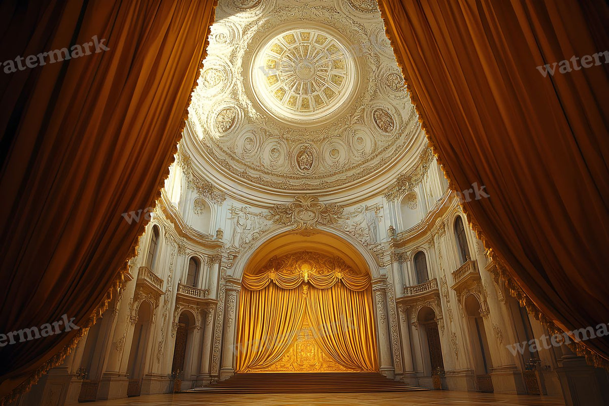 Baroque Regal Fresco digital photo backdrop for photo editing, preview 5