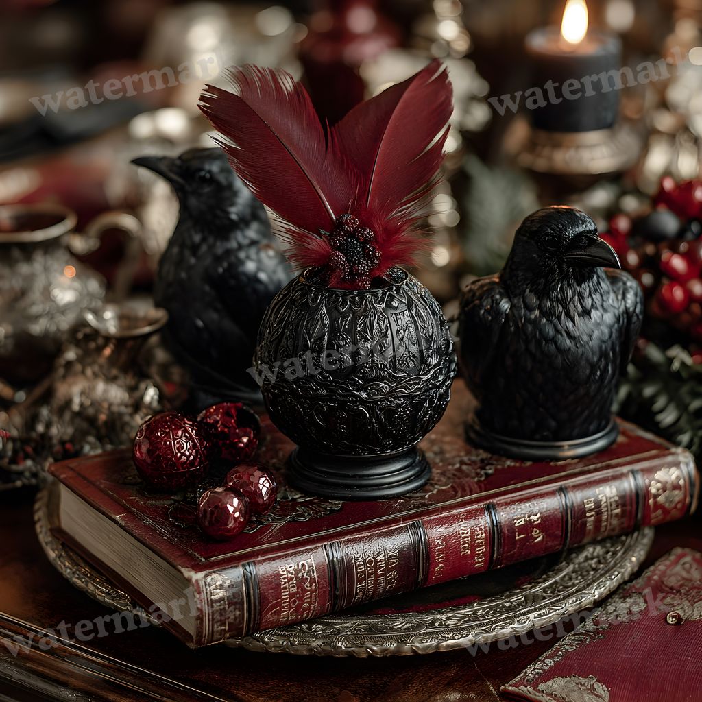 Black Gothic Christmas Backdrop Images