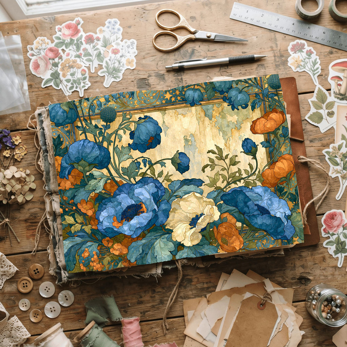 Celestial Botanical Frame Design