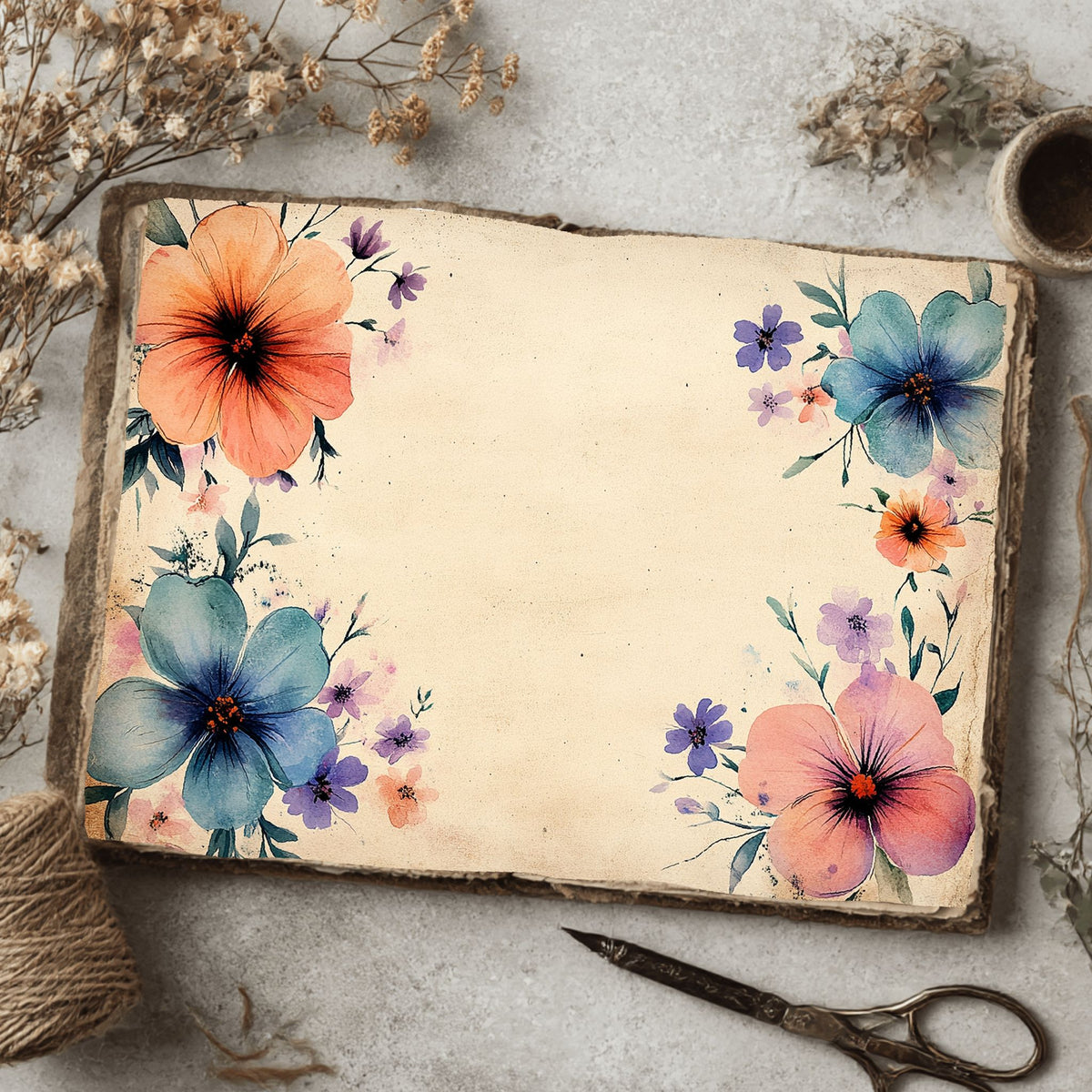 Cotton Candy Wildflower Printable Paper
