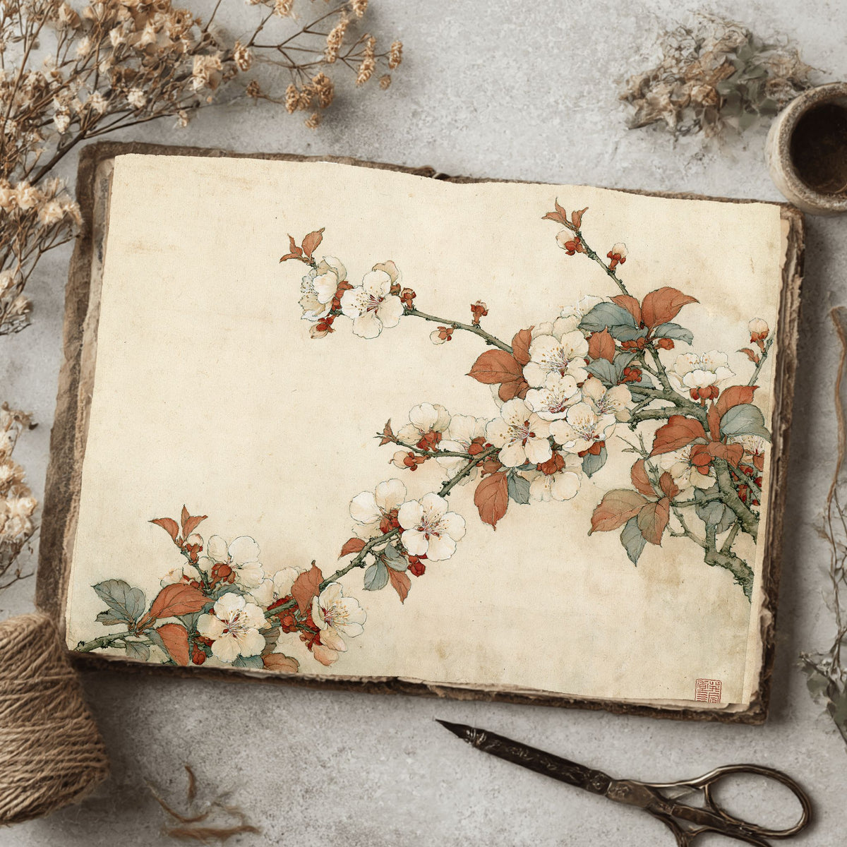 Joseon Dynasty Korean Floral Painting