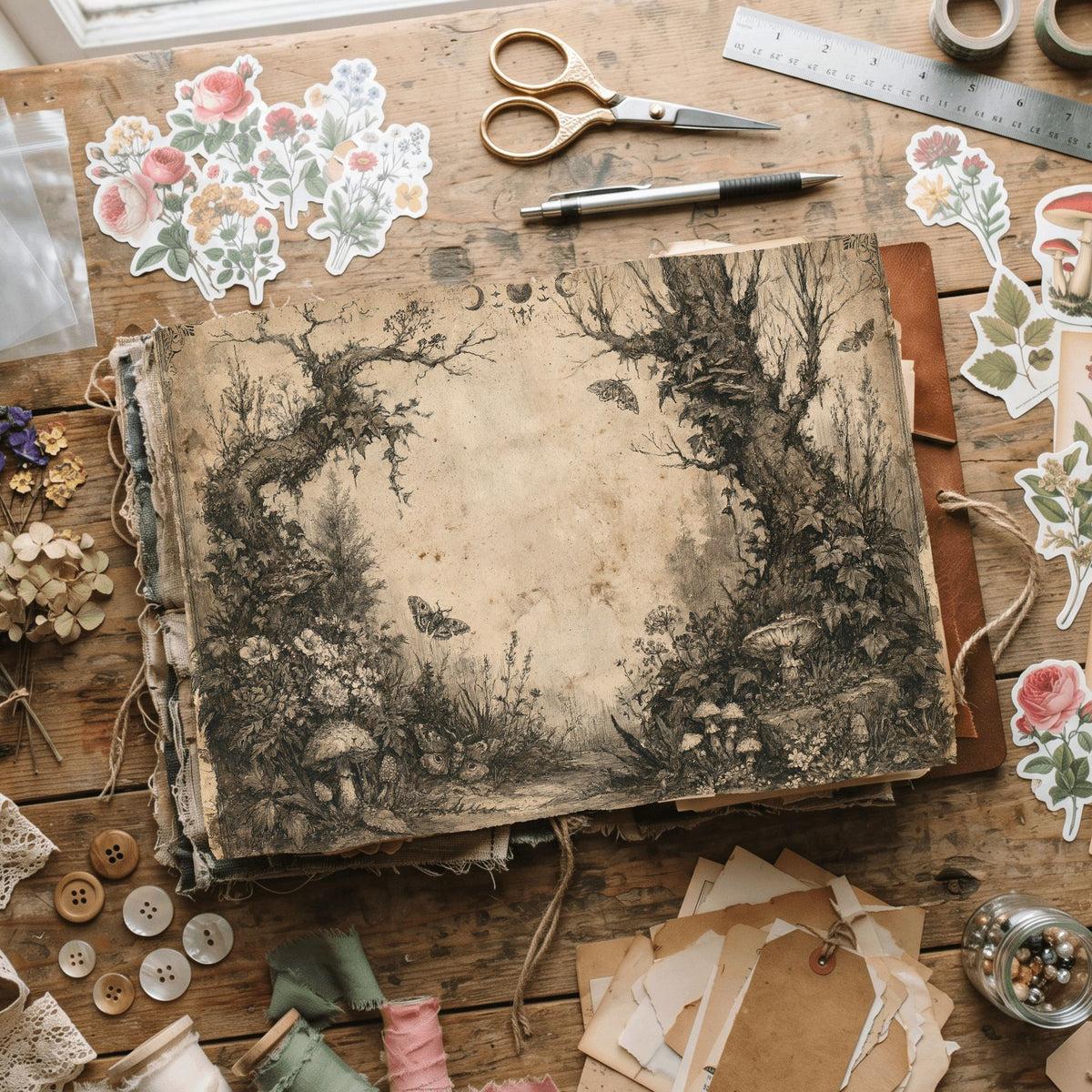 Magical Forest Parchment