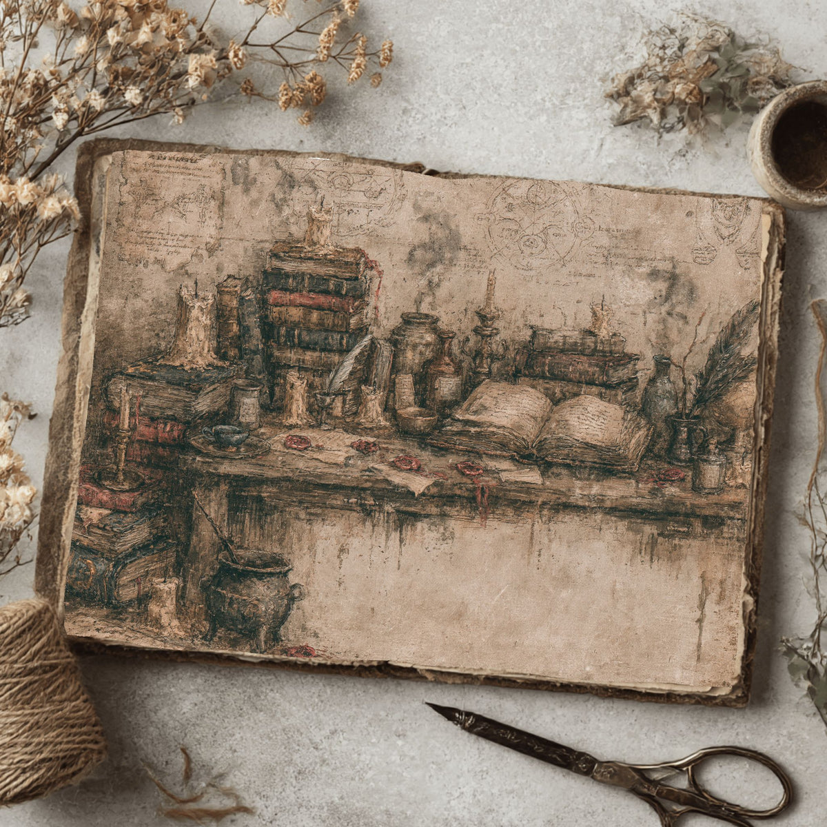Old Witch Library Stationery
