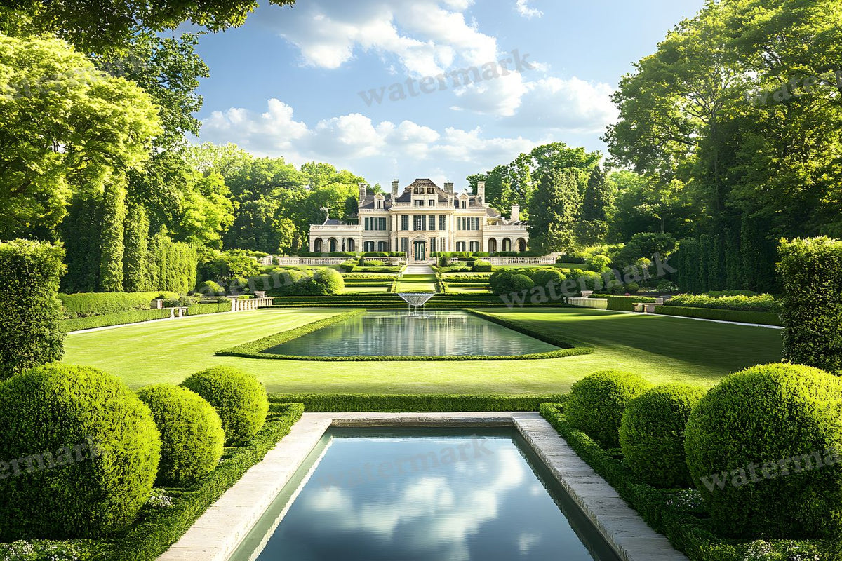 Opulent Estate View digital photo backdrop for photo editing, preview 5