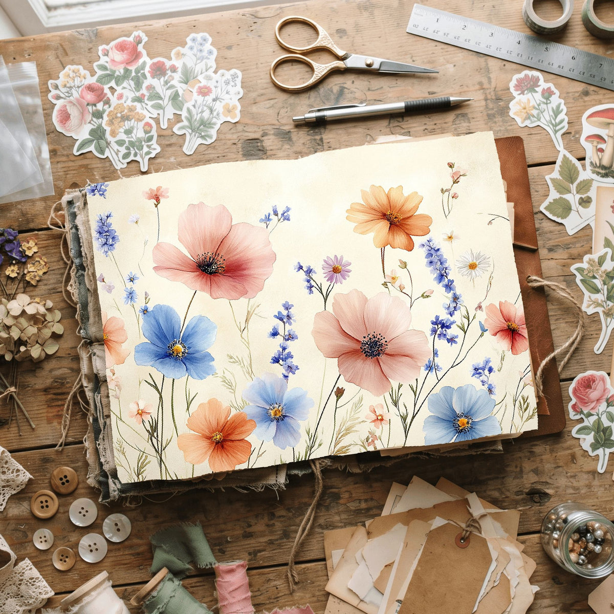Pastel Wildflower Whispers Paper