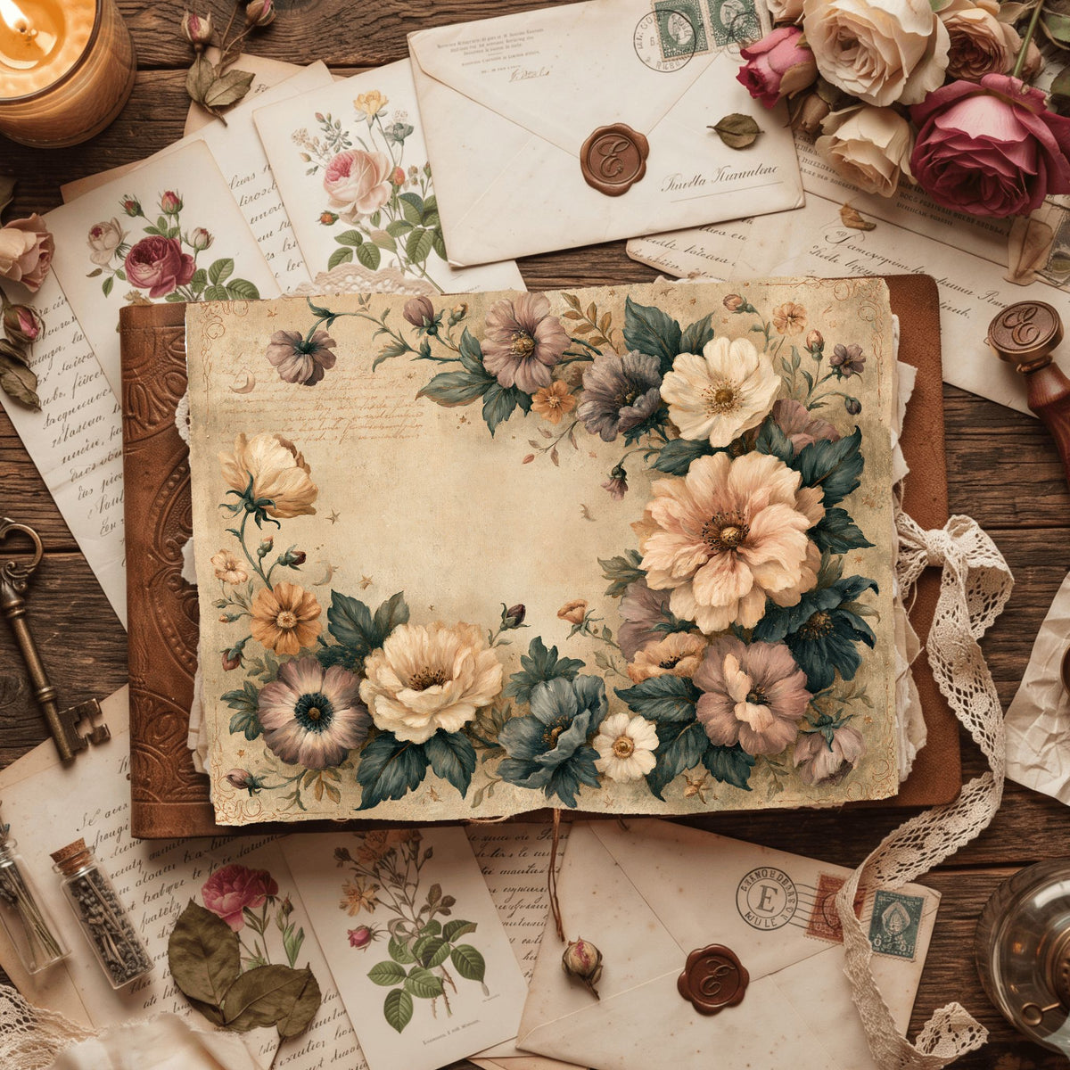 Softly Aged Vintage Writing Paper