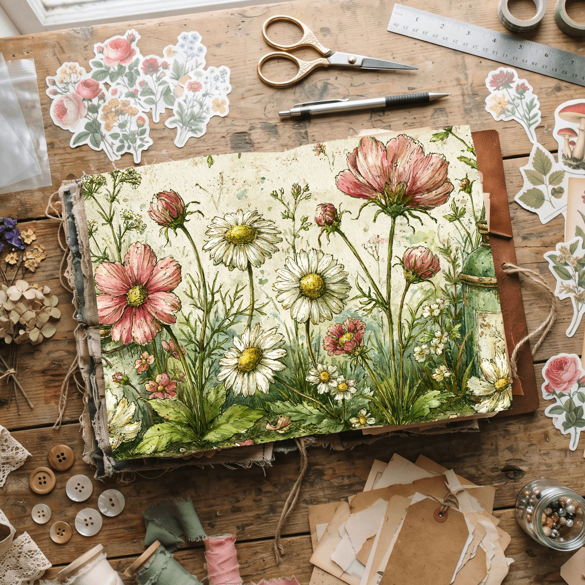 Spring Wildflower Seamless Pattern