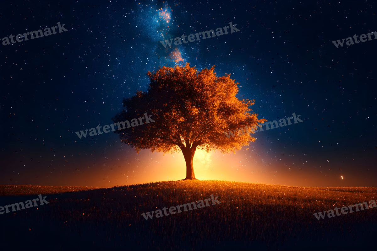 Starry Night Sky digital photo backdrop for photo editing, preview 5