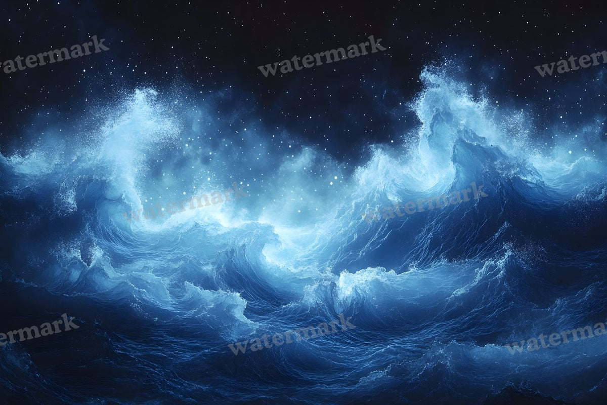 Starry Night digital photo backdrop for photo editing, preview 5