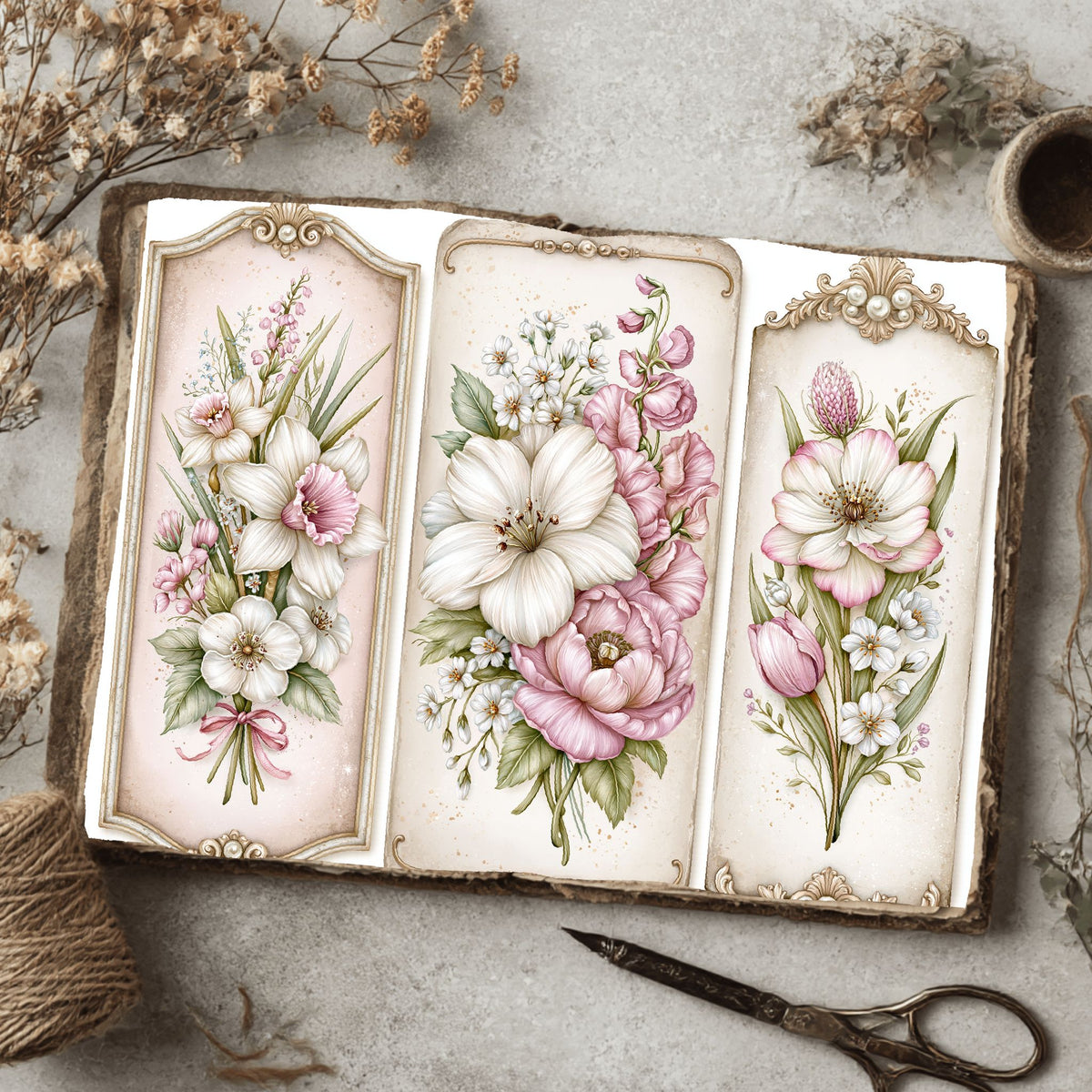 Vintage Botanical Floral Paper