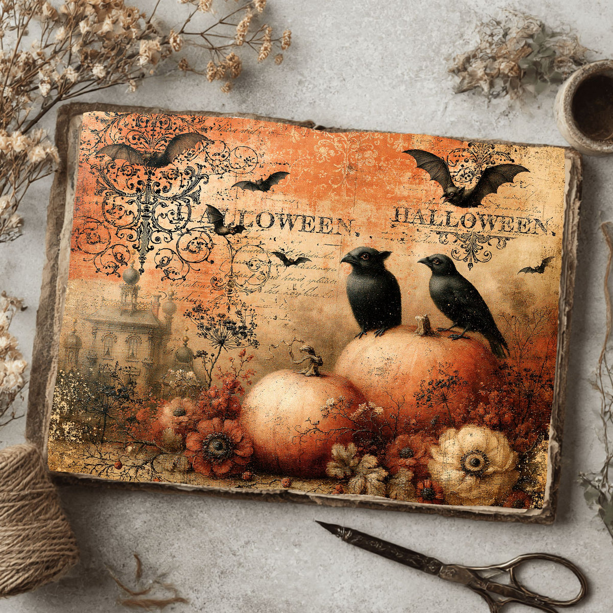 Vintage Halloween Printable Journal Paper