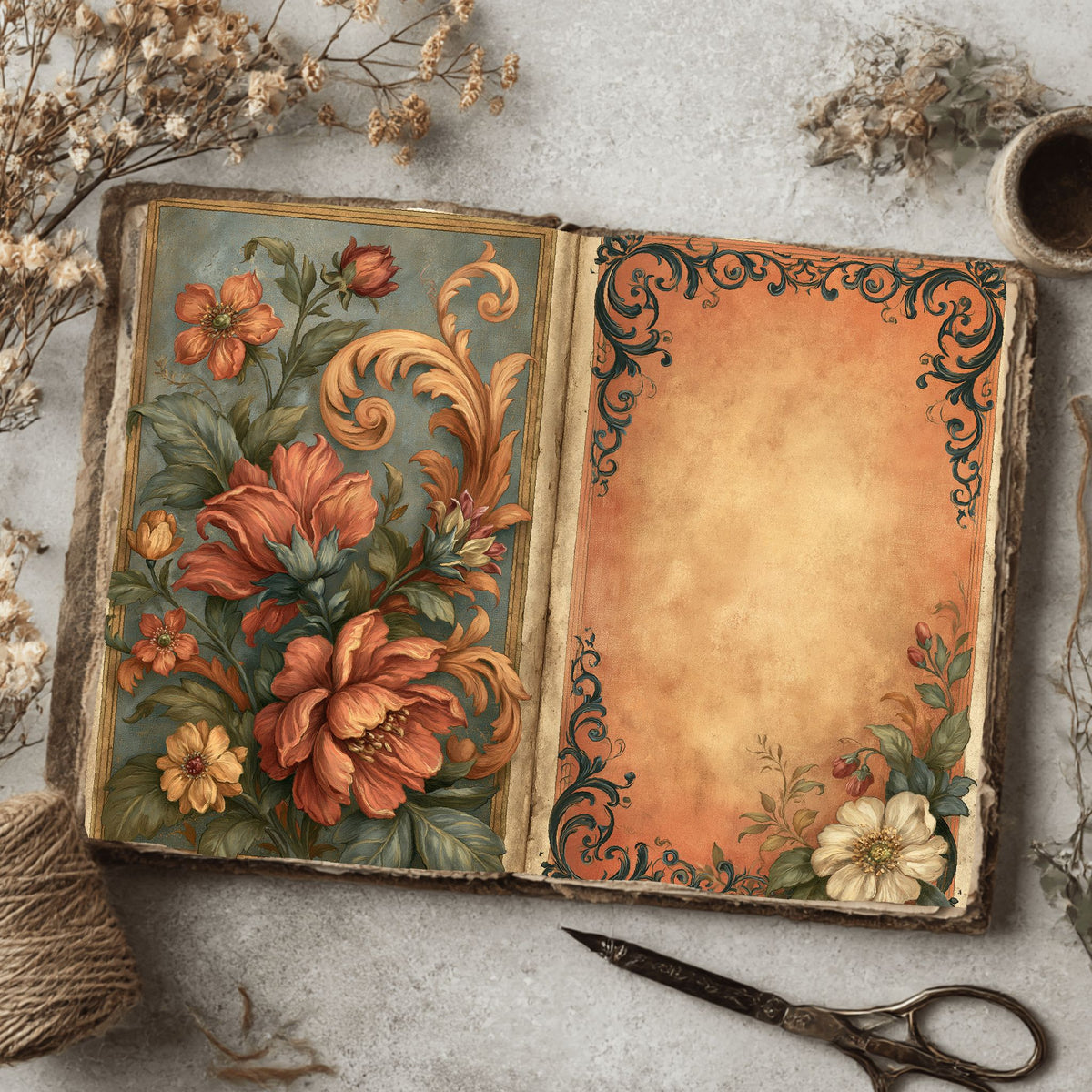 Vintage Open Book