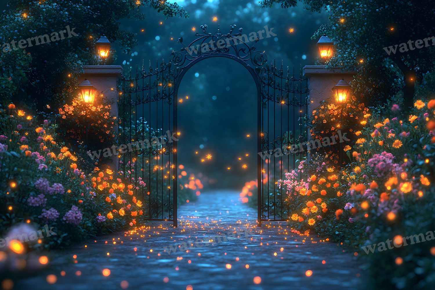 Whimsical Garden Arch Door Backdrop Images