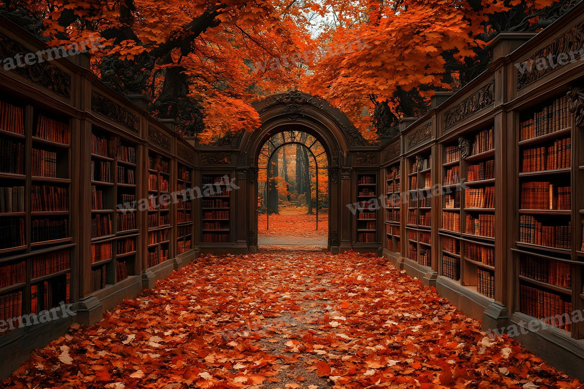 Whisper Library Forest digital photo backdrop for photo editing, preview 5