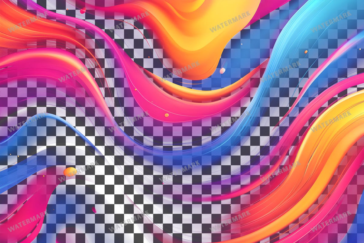 Abstract Digital Art Background Transparent Overlay Pngs