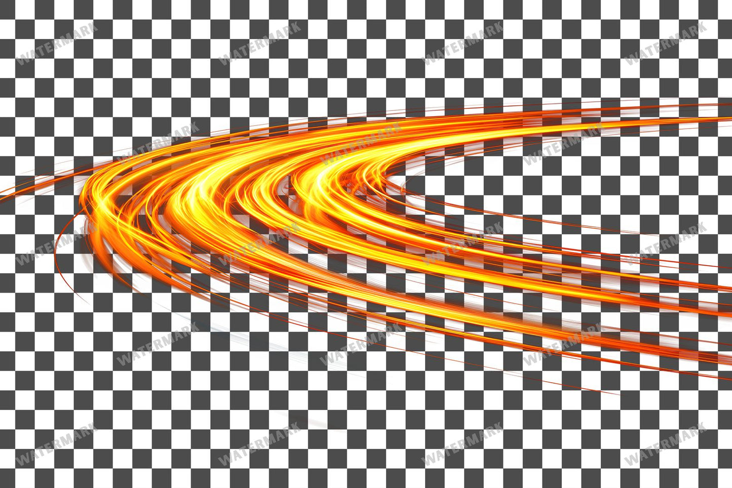 Abstract Orange Light Streaks Dynamic Transparent Overlay Pngs