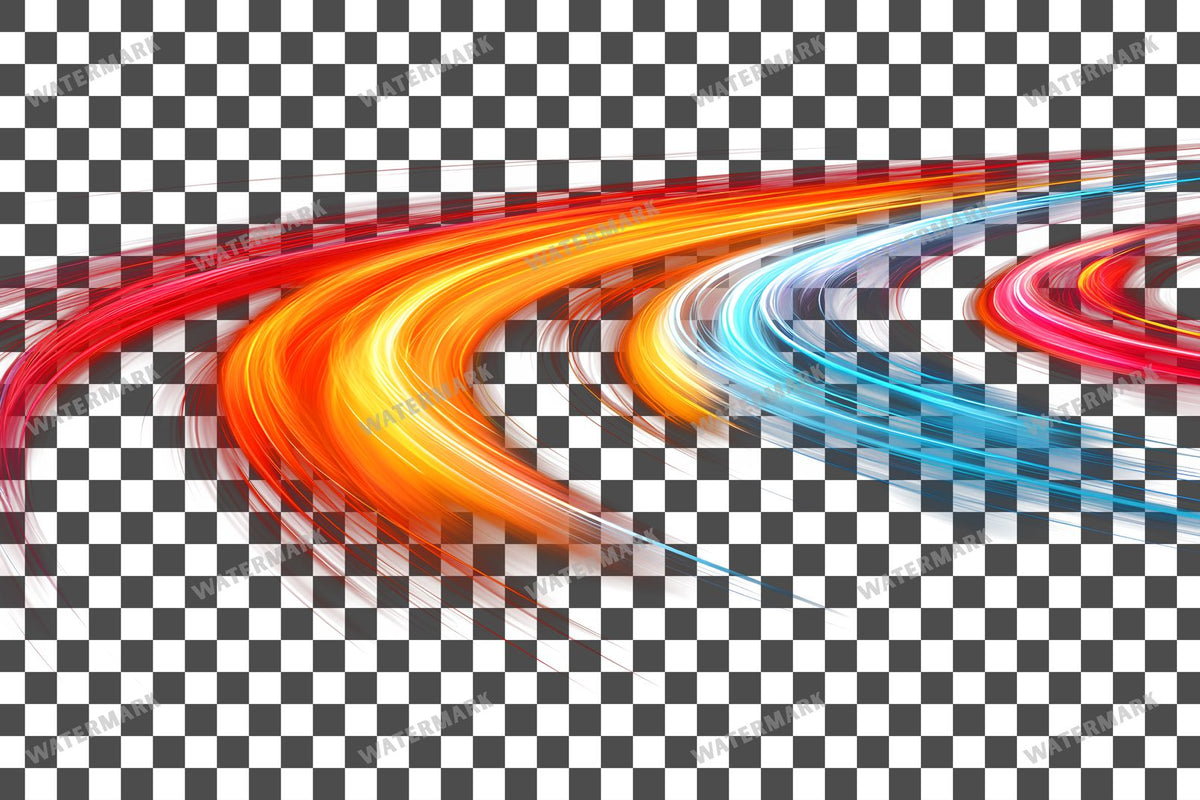 Abstract White Light Streaks Dynamic Transparent Overlay Pngs