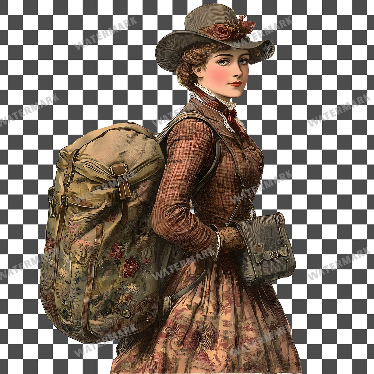 Adventurer Vintage Style Clipart Pngs