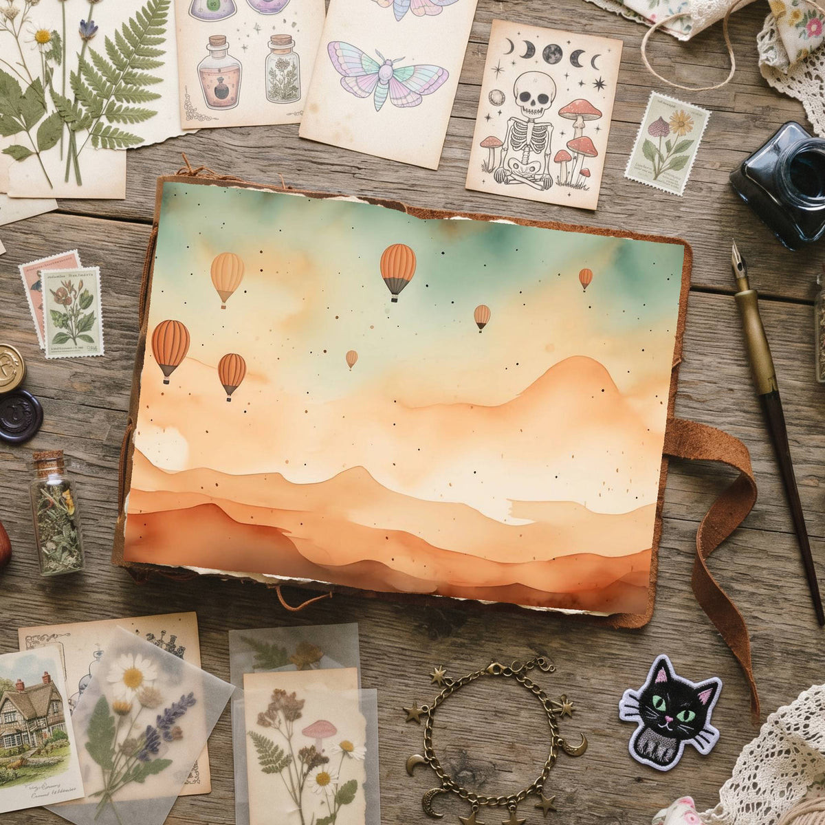 Air Balloons Digital Papers