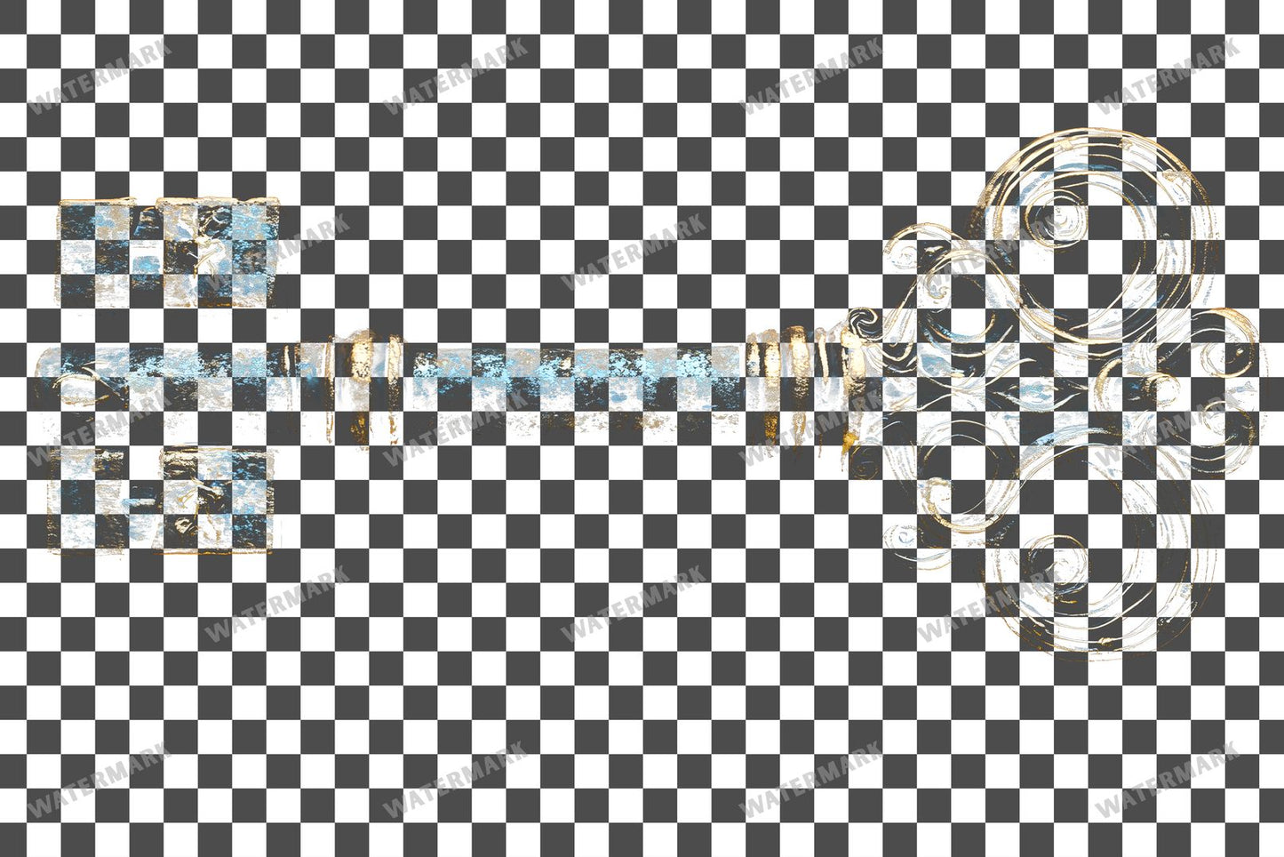Ancient Gothic Key Transparent Overlay Pngs