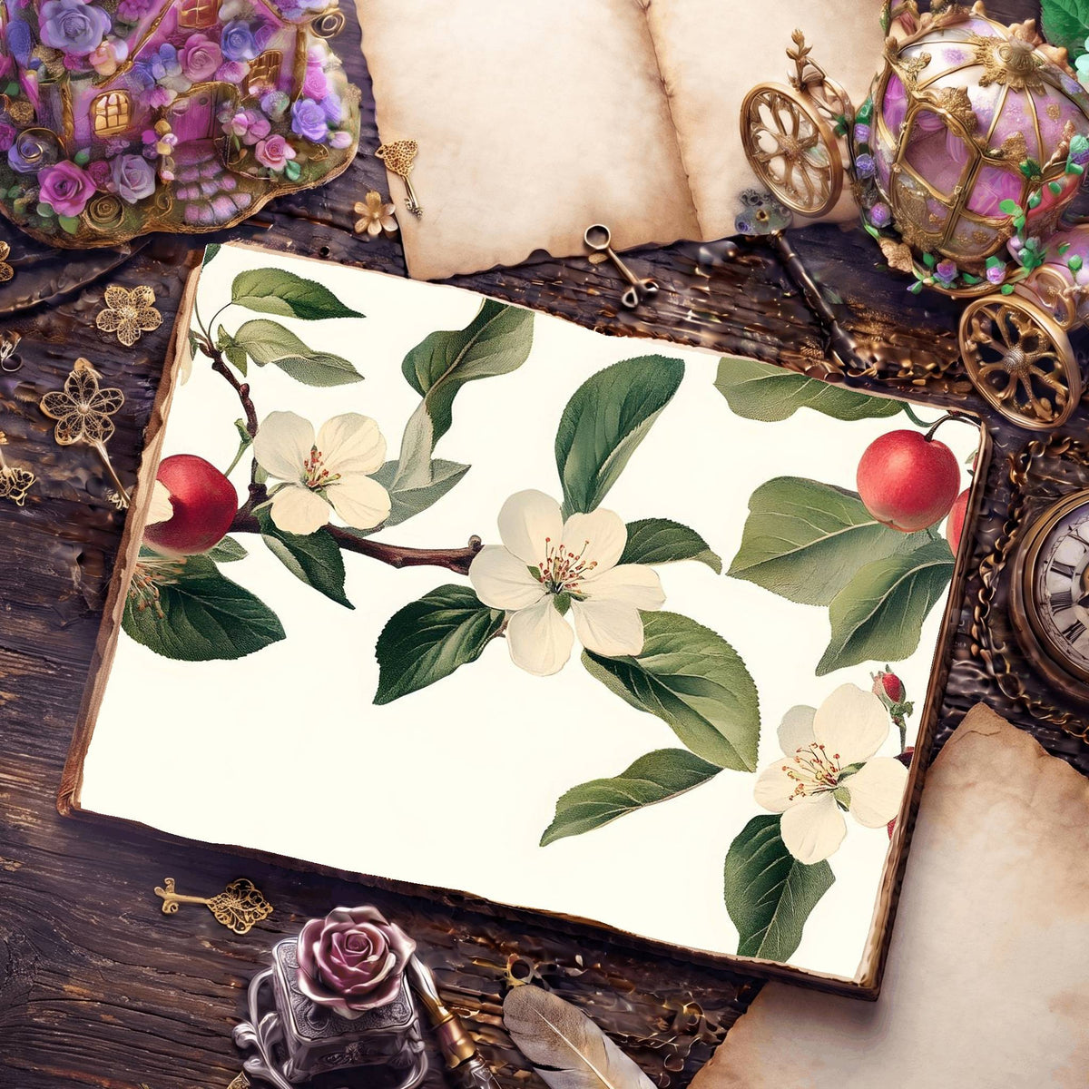 Apple Blossoms Digital Papers