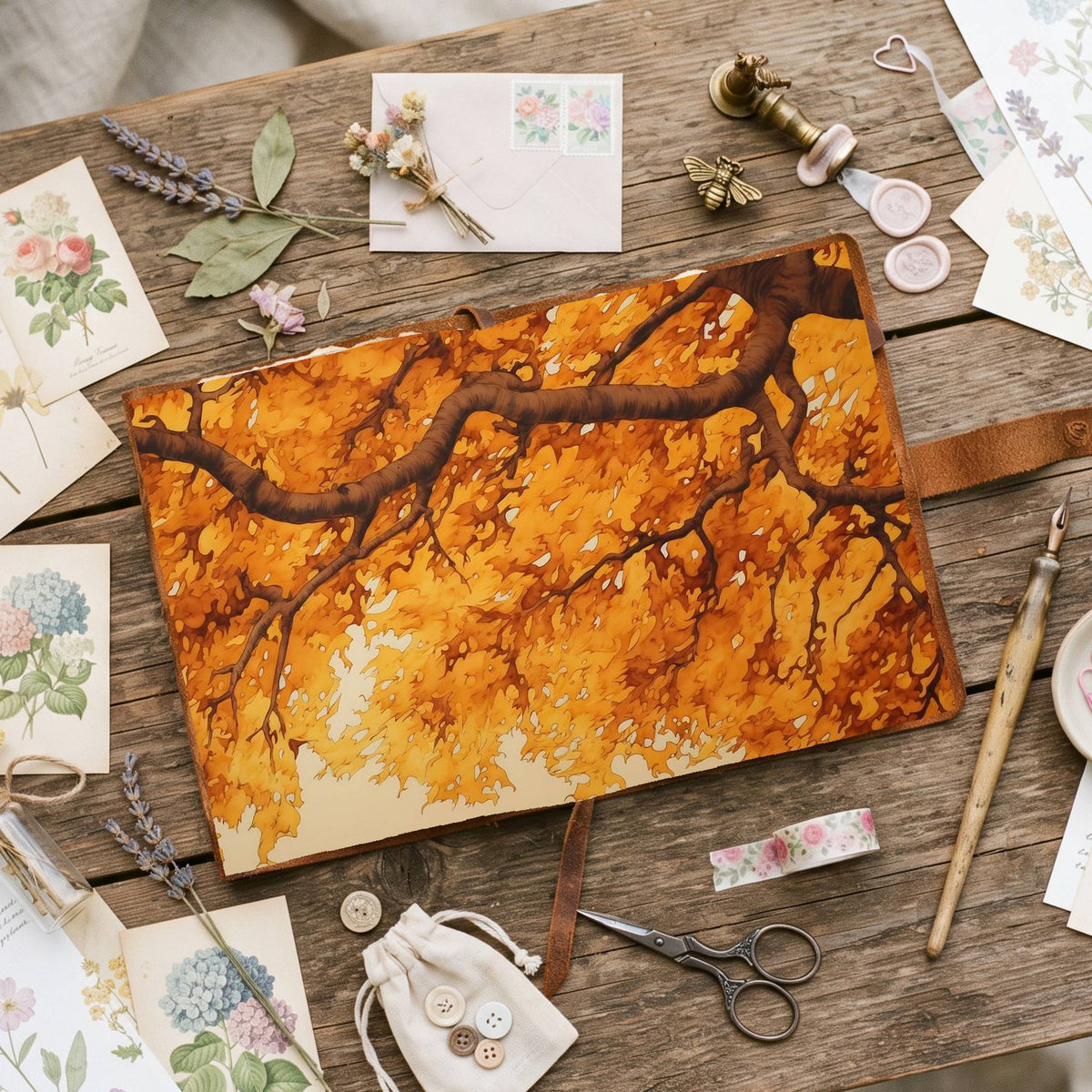 Autumn Trees Digital Papers