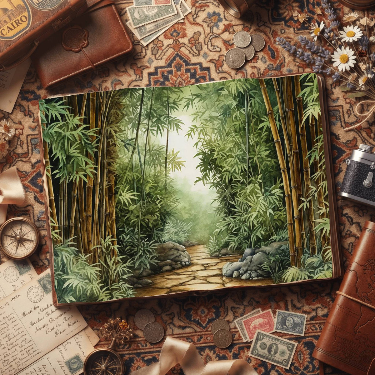 Bamboo Forest Digital Papers