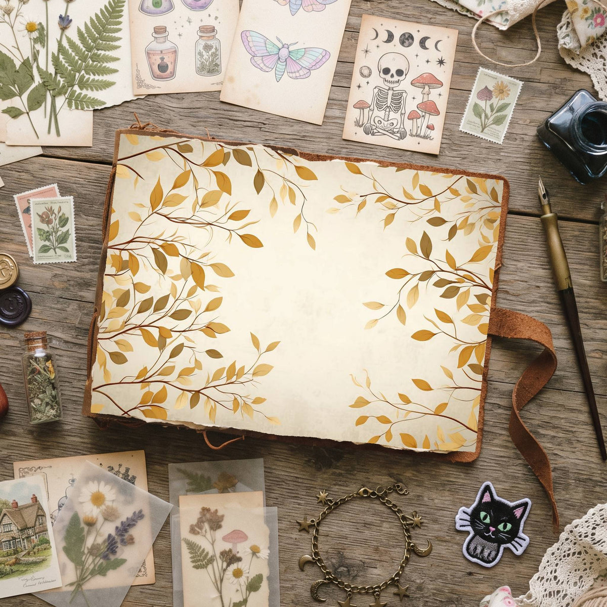 Banyan Leaves Digital Papers