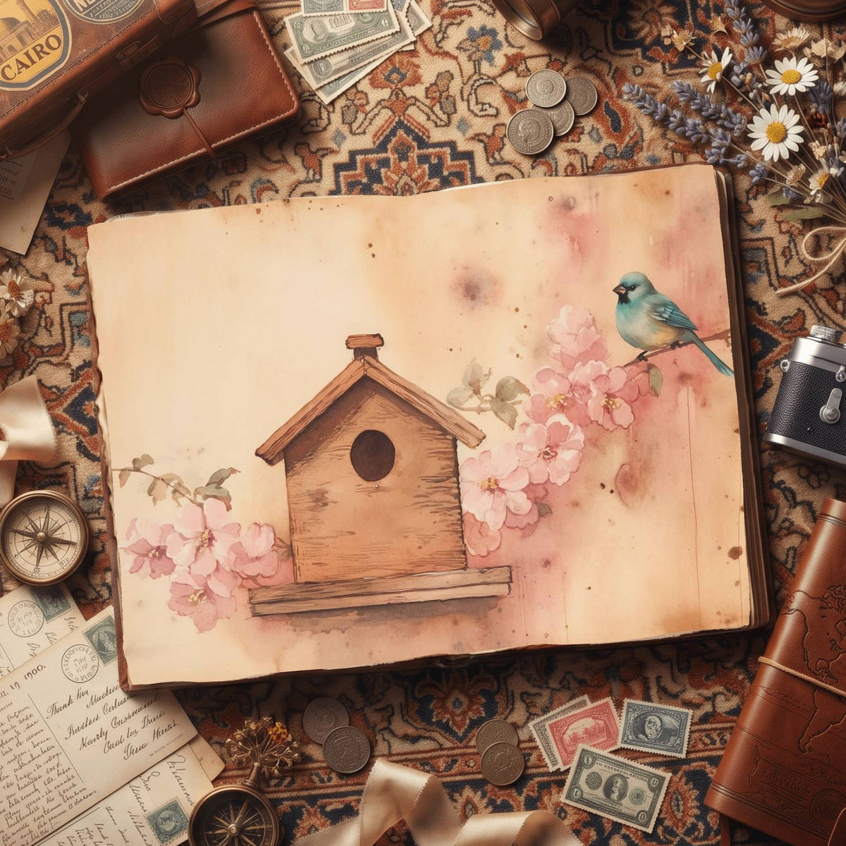 Bird Feeder Digital Papers